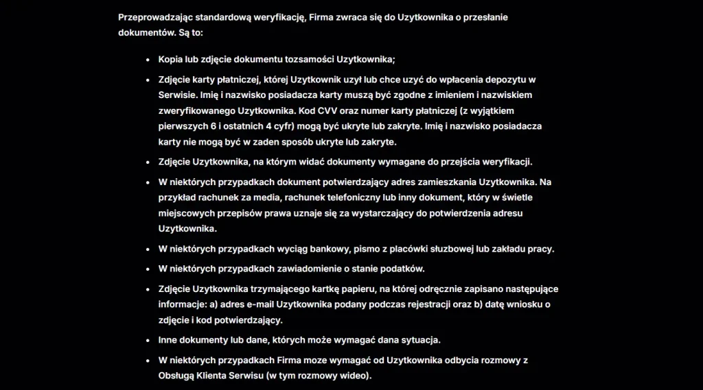 Oficjalna polska polityka KYC NV Casino z sekcją weryfikacji